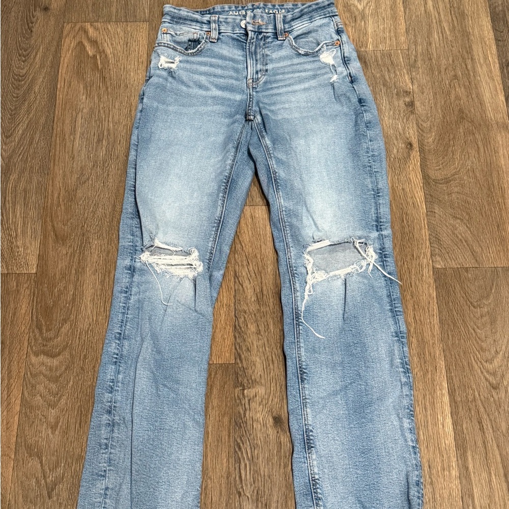 American Eagle Outfitters Blue Straight Leg Jeans